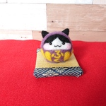 🐱ハチワレ猫だるまちゃん(羊毛フェルト)