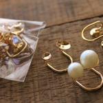 イヤーカフ金具【大小皿付き】ゴールド10個