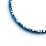 【2粒】ブルー　ダイヤモンド　キューブ　約1.5-2mm