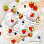 sweet strawberry   AirPods1/2世代 ケース 保護 クリア 透明 ストロベリー いちご