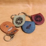 イタリアンレザーの動物キーホルダー（こっそりコインケース）