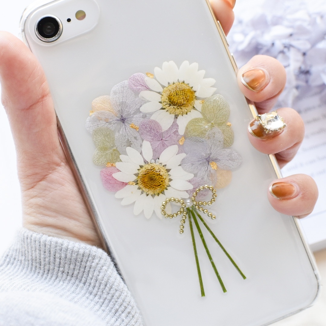 22^^ 押し花ケース オーダー iPhone・Android オーダー 押し花ケース 22^^ iPhone・Android