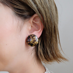 【SALE】【 chimie vintage-938】ヴィンテージテキスタイルイヤリング・ピアス