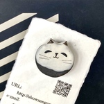 猫のマグネット　陶器　no,405