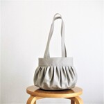 グレイッシュベージュ/ Ｓサイズ/ balloon balloon トートバッグ/11号帆布【受注制作】