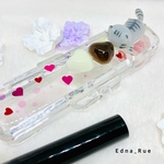 キジ猫ちゃん(グレー)の印鑑ケース(朱肉付き)レジン