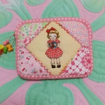【再販】完成品♪ふんわりポーチ☆キルトゲイト☆イエロー☆