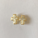 クロスピアス　ゴールドフレーム　小さめビジュー　ピアス　イヤリング　安心箱発送　プチプラ