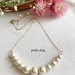 [卒業入学式＊結婚式】50㎝♡コットンパールのネックレス♡キスカ＊gold