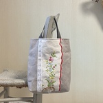 フランス*ミモザ刺繍*ヴィンテージ*A４大トートバッグ*エコ