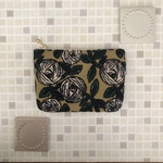k＊＊＊＊様　　新発売♪ rosy  ミニコスメポーチ　14  カーキ　ポケットつき　ミナペルホネンの刺繍生地