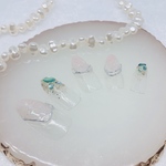 No.08 オパールネイル ❁︎ シェルネイル ❁︎ ミラーアクセサリーネイル