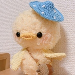 水色キノコ帽子とどんぐりポシェット