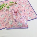 ふわふわうさぎちゃんバレエ柄 工夫いっぱいの給食セット ピンク 40×60 ランチョンマット＆巾着袋 カラフル ボタンループ付き ランドセルフック 女の子