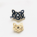 水引き 猫ブローチ  黒   #minne_new