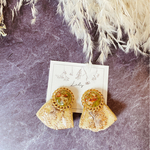 新作◆アンティーク調小さなインド刺繍ピアス/イヤリング◆