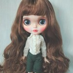 再出品314.※単品※アイボリーのシャツ※ブライスアウトフィット※1/6ドール服