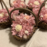 【プリザーブドアジサイの花かごアレンジ】