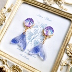 °॰*人魚の祈り-ピアス(イヤリング)°॰*✩パープルネイビー