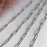 【95cm】12×4mmデザイン　ステンレス製細長チェーン　silver