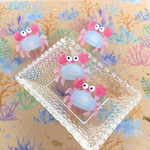 【海の生き物ボタン】可愛い海の生き物シリーズ  カニさんボタン☆1セット4個入り！入園グッズや小物の装飾にオススメです☆