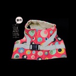 【kyochan0126様専用】猫ちゃん用ハーネス(赤地カラフル水玉模様)M−Lサイズ