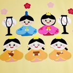 ひな祭り　壁面　３月　保育