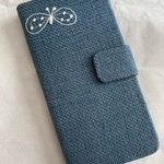 ミナペルホネン　blue choucho ＊iPhoneケース手帳型