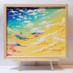 油絵 絵画 【朝焼けの空】
