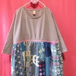 【ミナペルホネン】北欧パッチワーク ワンピース mocha