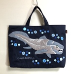 【受注制作】深海魚ダンクルオステウスのレッスンバッグ /オックス/ネイビー/男の子/女の子