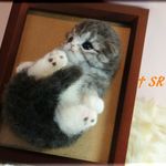 羊毛フェルト　猫　ネコの赤ちゃん