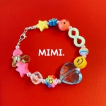 ビーズブレスレット💙トイカラフル🐻♾/MIMI.