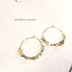 フープ細石  ピアス