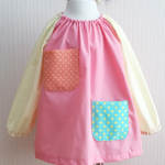 スモック  pink×yellow
