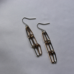 シルバー×ゴールド　チェーンピアス