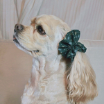中型犬用　シュシュ　雪化粧　蒼