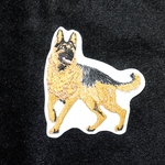 ★刺繍シール／ステッカー★シェパード　犬　1枚