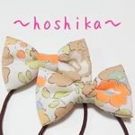 ❀送料無料❀現品限り！リバティプリントが可愛いヘアゴム♡【1187】ベッツィ  ネオンオレンジ・ベージュ