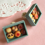 ミニチュアクッキーBOXのピアス(パンダ)