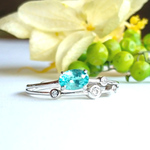 星々のリング ブルーグリーンアパタイト天然石 Ｓ925