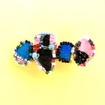 ビーズと刺繍のヘアクリップ ⑤