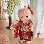 メルちゃんの着物セット*赤い流水柄に桜