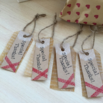 ▽送料込▽ラッピング・梱包用▽クラフトタグ《No.01》・蝋引きタグセット 24枚入