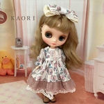 リバティプリント タナローン生地（Ros ロス）さくらピンク＆グレー　モンストドール・ミディブライスアウトフィット　服