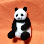 手足短め　座るパンダ　羊毛フェルト　ハンドメイド　2022/2/15