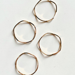 【4pcs gold #3-25】simple wave foop parts