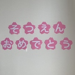 そつえんおめでとう　文字壁面