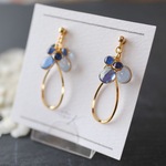 Grain color miniフープ「海」ピアス・イヤリング