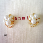 【96】ふんだんコットンパール♡♡ピアス